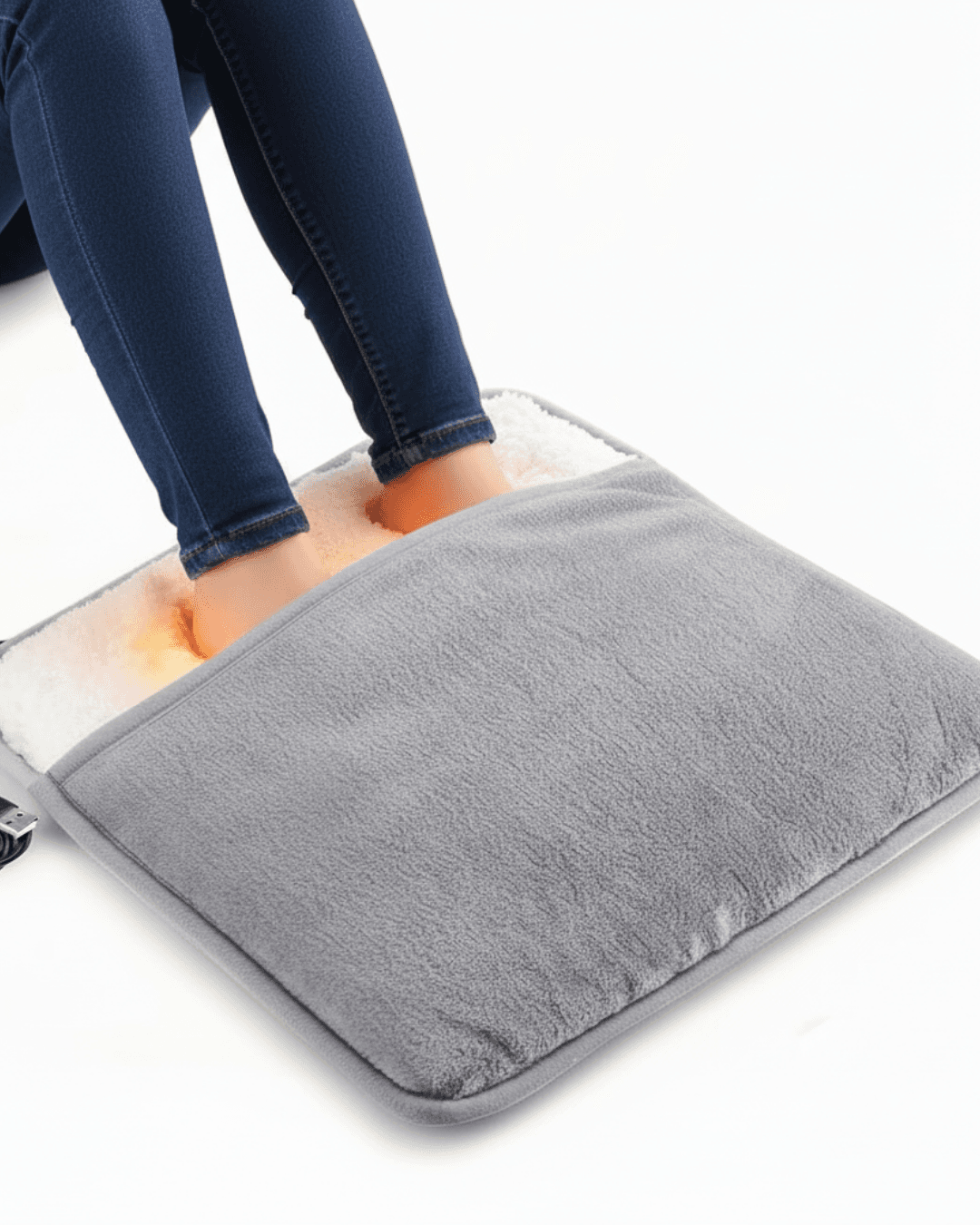 Elektryczna mata grzewcza na stopy w chłodne dni, ładowana przez USB, miękka, pluszowa z możliwością prania, ogrzewacz do stóp, poprawiająca sen, domowa mata grzewcza na stopy