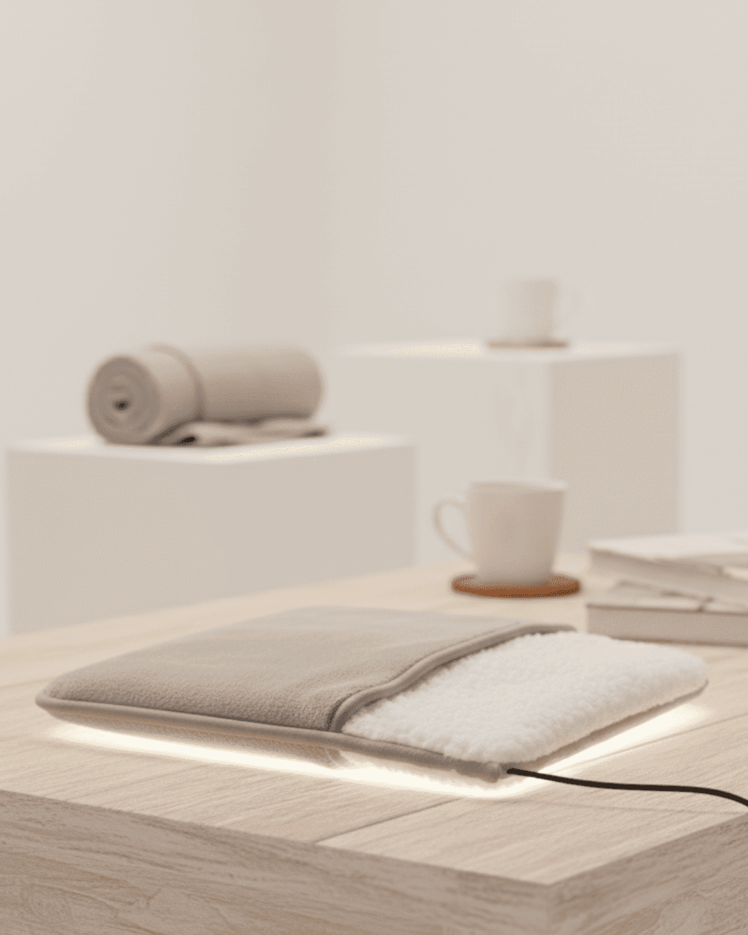 Elektryczna mata grzewcza na stopy w chłodne dni, ładowana przez USB, miękka, pluszowa z możliwością prania, ogrzewacz do stóp, poprawiająca sen, domowa mata grzewcza na stopy