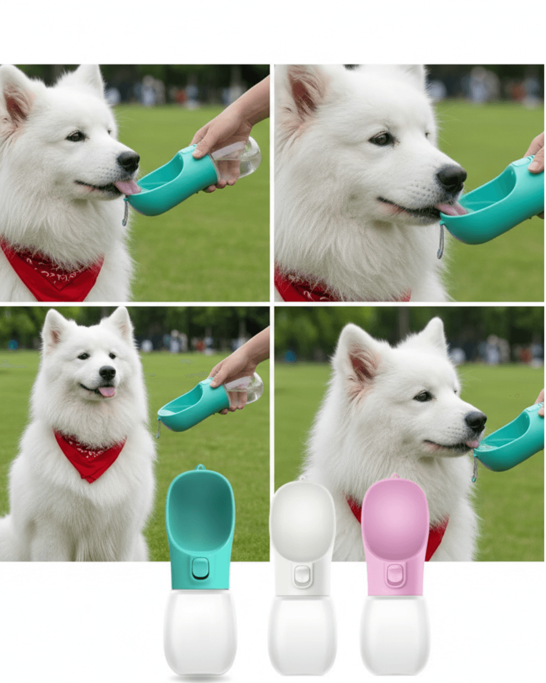 Przenośna butelka na wodę dla małych i dużych psów oraz kotów,  szczelna miski do picia
