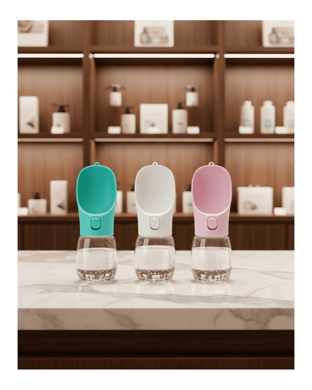 Przenośna butelka na wodę dla małych i dużych psów oraz kotów,  szczelna miski do picia