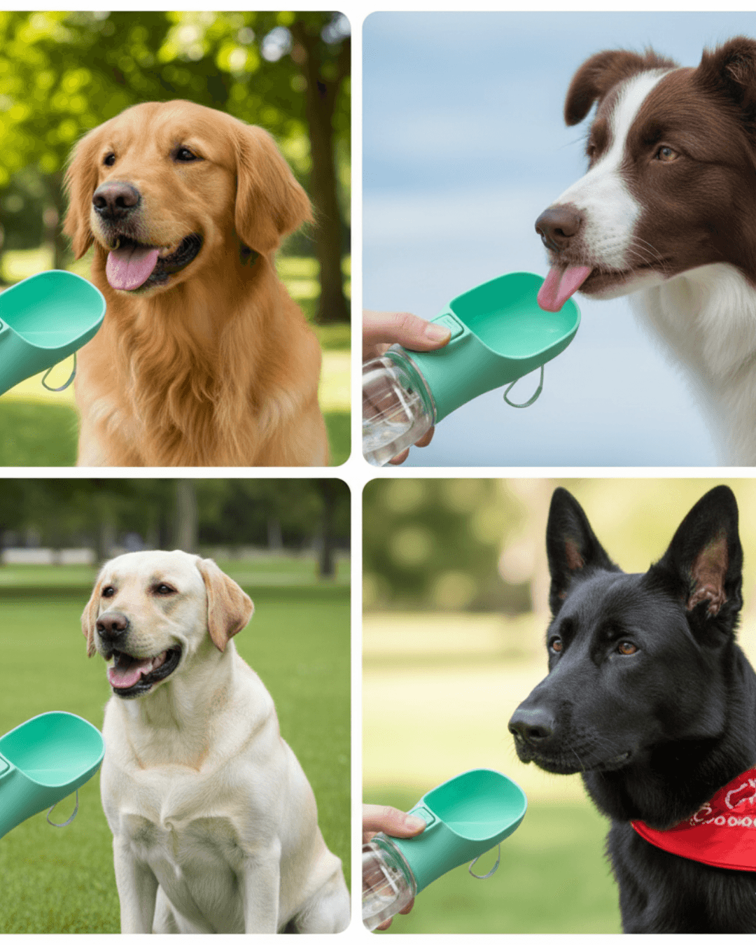 Przenośna butelka na wodę dla małych i dużych psów oraz kotów,  szczelna miski do picia