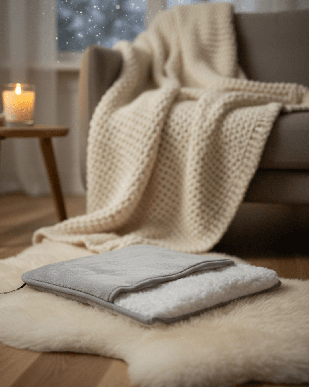 Elektryczna mata grzewcza na stopy w chłodne dni, ładowana przez USB, miękka, pluszowa z możliwością prania, ogrzewacz do stóp, poprawiająca sen, domowa mata grzewcza na stopy