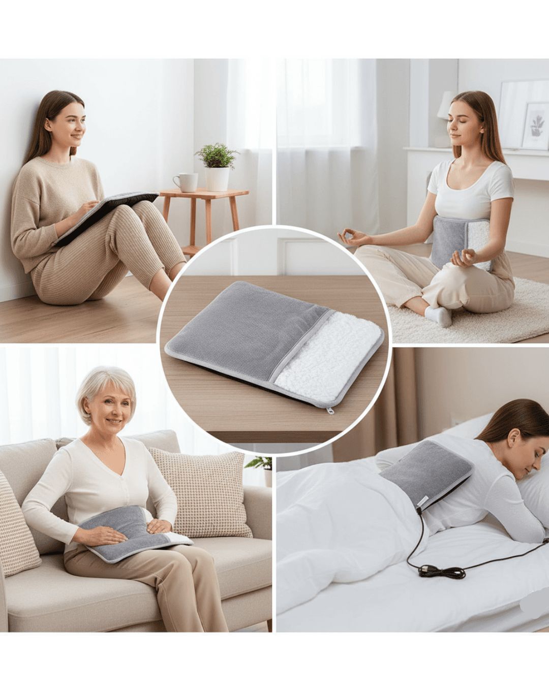 Elektryczna mata grzewcza na stopy w chłodne dni, ładowana przez USB, miękka, pluszowa z możliwością prania, ogrzewacz do stóp, poprawiająca sen, domowa mata grzewcza na stopy