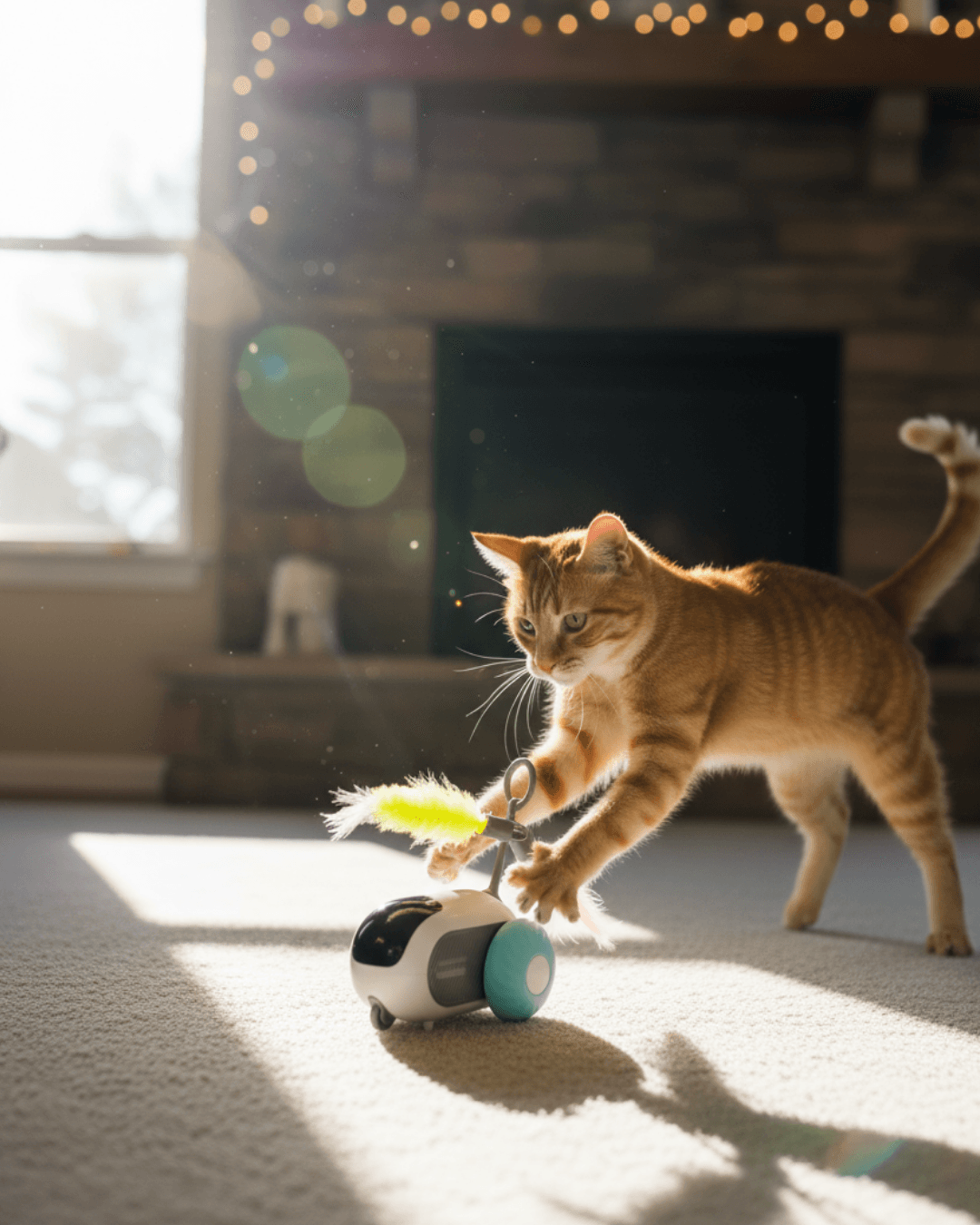 Inteligentna zabawka dla kota 2 tryby, automatycznie poruszający się zdalnie sterowany samochodzik dla kotów, interaktywna zabawa