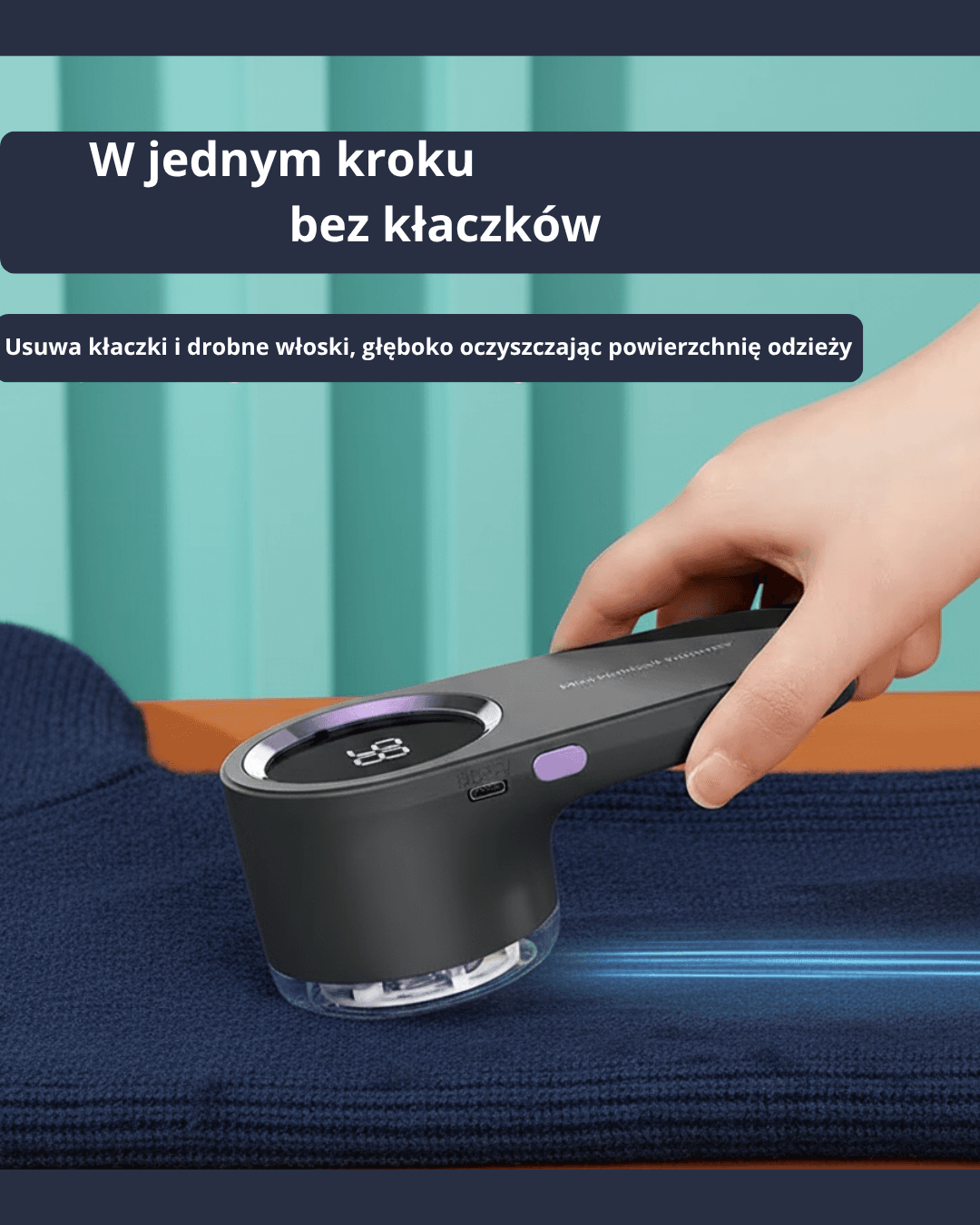 Golarka do ubrań na zmechacenia, maszynka do golenia ubrań, 3-Poziomy, USB, akumulator