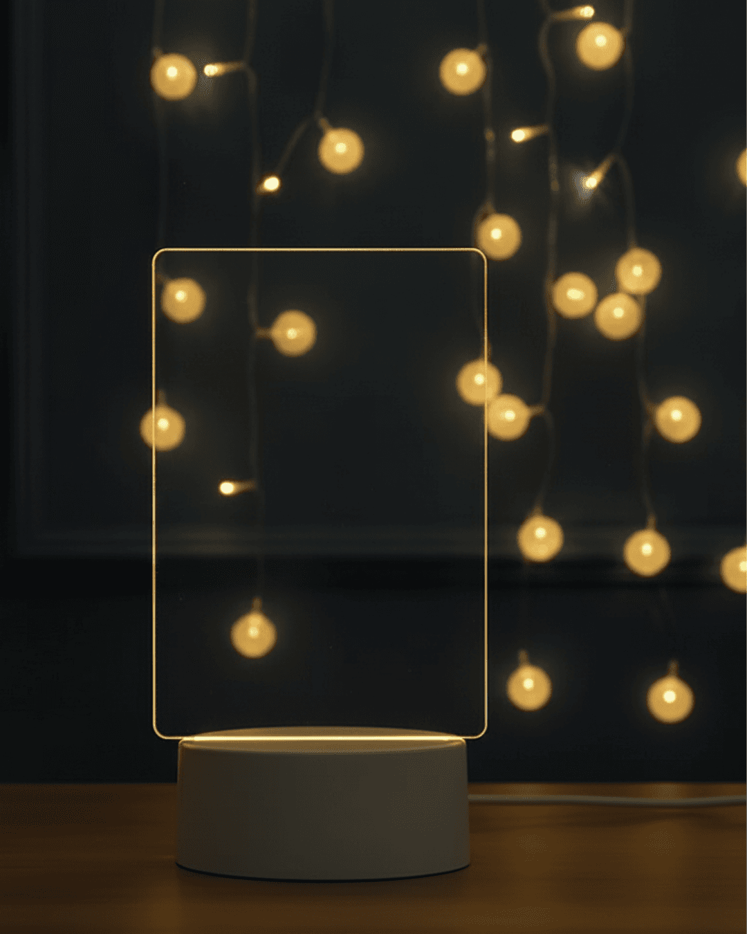 Przezroczyste świecące LED lampki nocne USB świecące akrylowe światło nocne wymazywalne zapisy tablica ogłoszeń ozdoba na biurko kalendarz