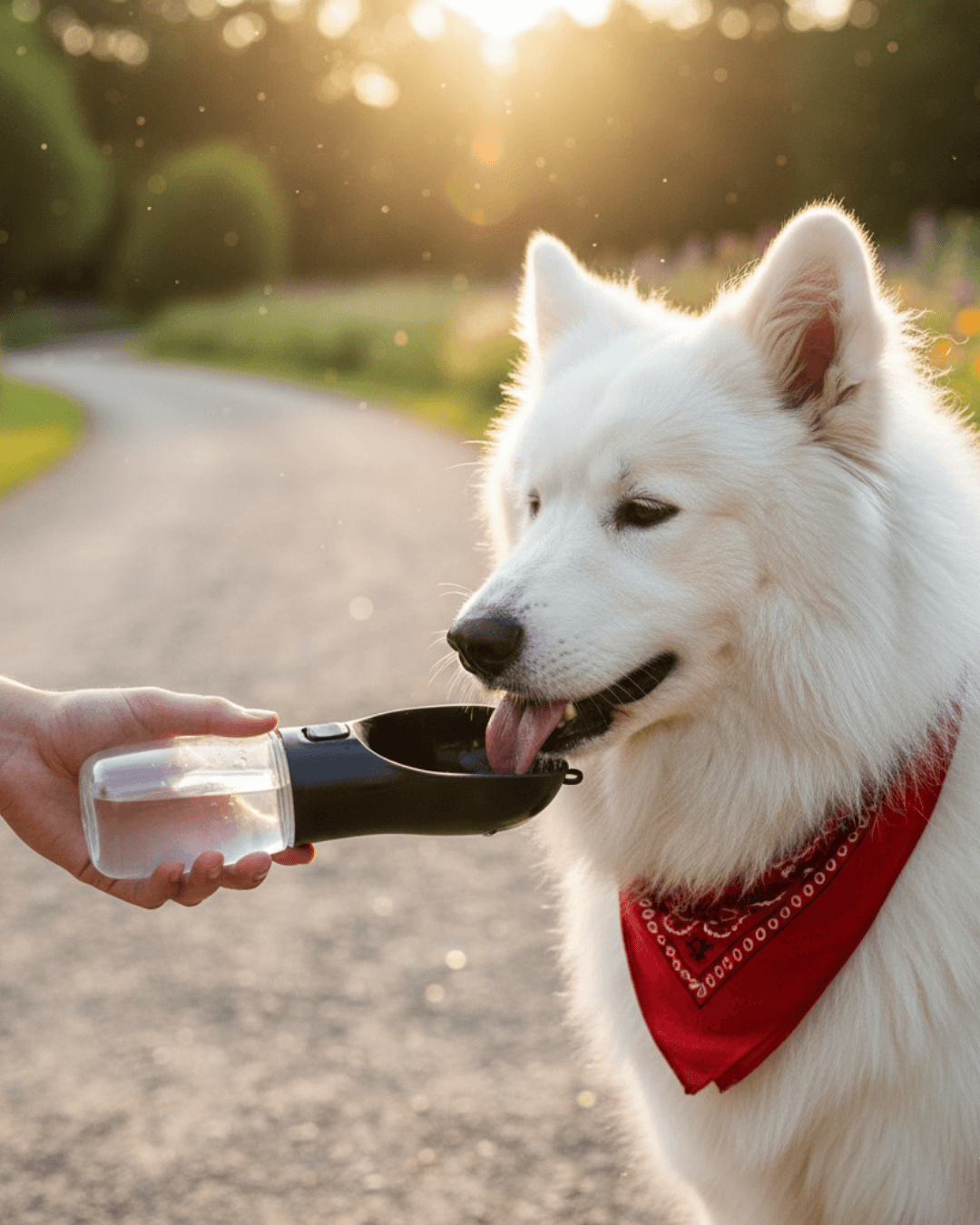Przenośna butelka na wodę dla małych i dużych psów oraz kotów,  szczelna miski do picia