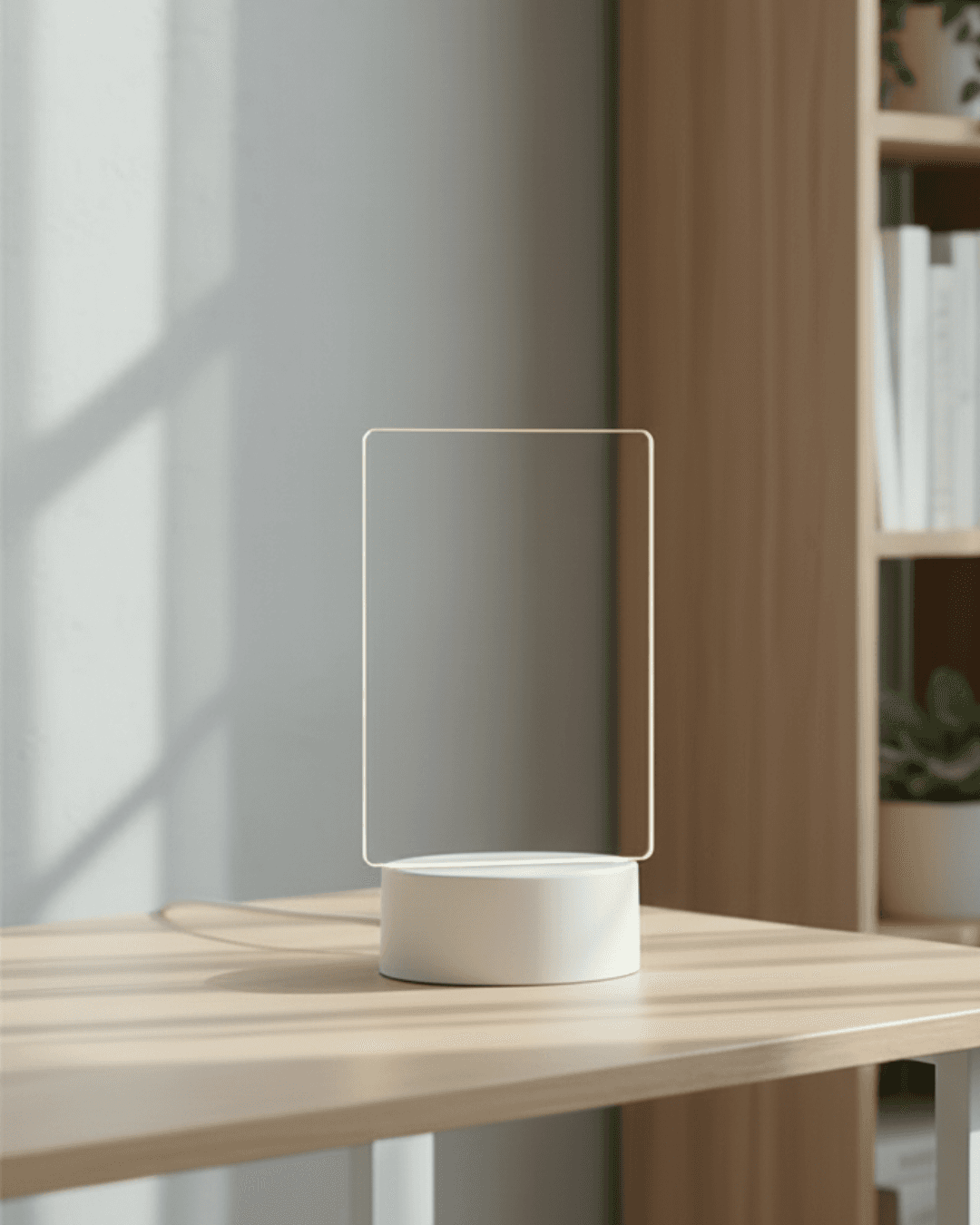 Przezroczyste świecące LED lampki nocne USB świecące akrylowe światło nocne wymazywalne zapisy tablica ogłoszeń ozdoba na biurko kalendarz